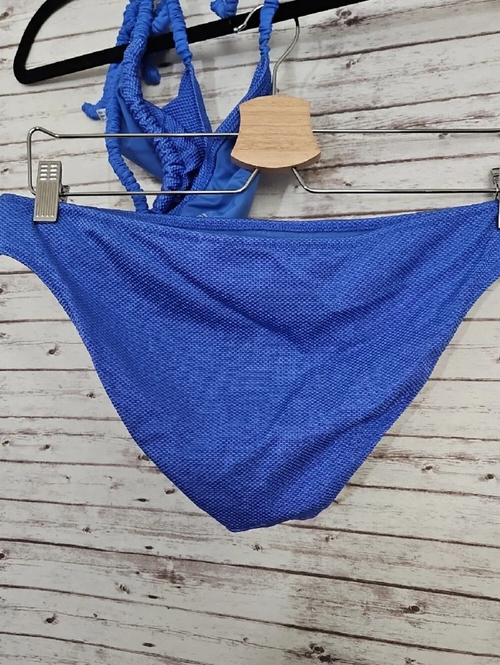 aerie Blue Textured Two-Piece Bikini Set